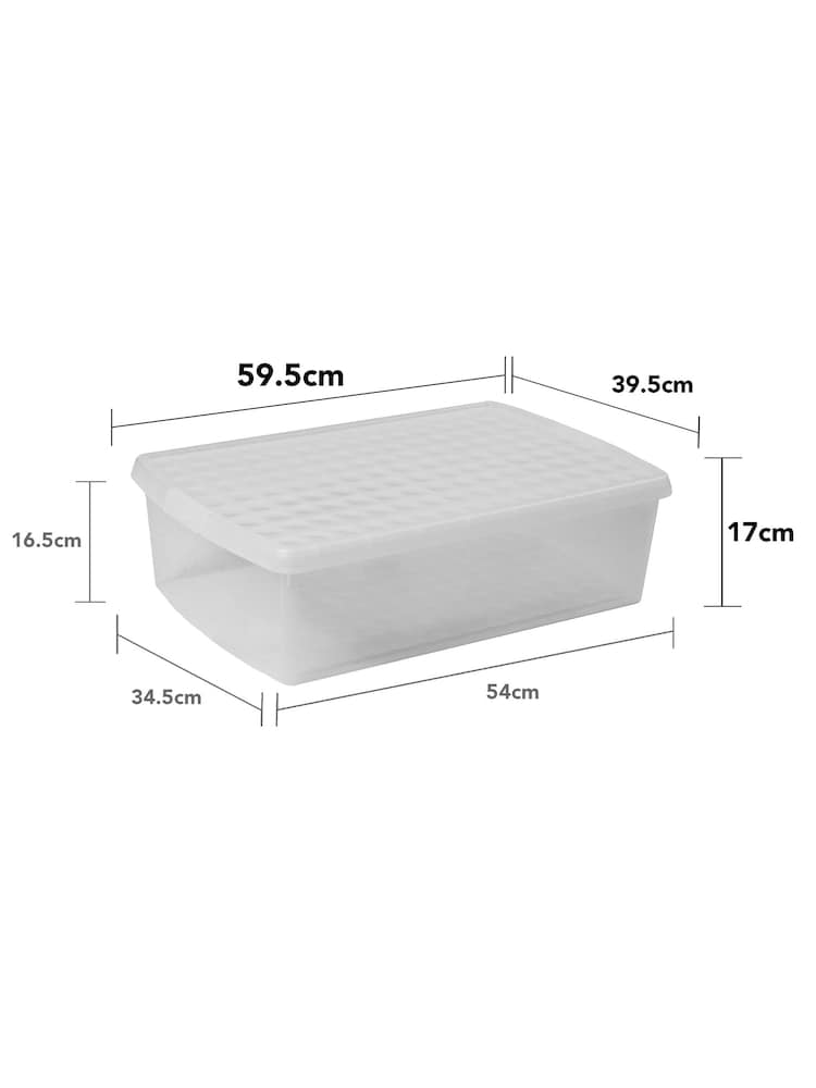 Wham 5 Pack Clear 30L Rectangular Plastic Clip Box and Lid - Image 5 of 5