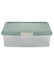 Wham 5 Pack Green Milieu 13.2L Square Plastic Clip Box and Lid Box and Lid - Image 2 of 5