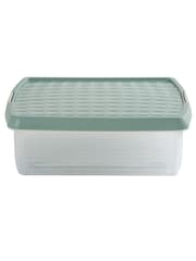Wham 5 Pack Green Milieu 13.2L Square Plastic Clip Box and Lid Box and Lid - Image 3 of 5