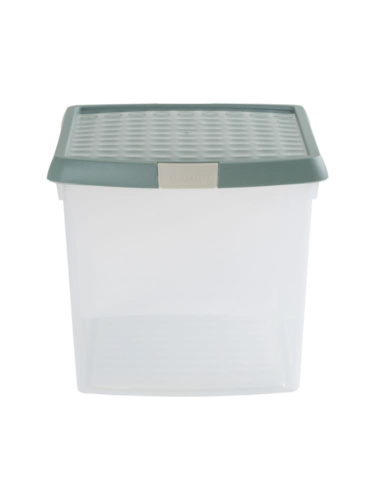 Wham 5 Pack Green Milieu 21.5L Rectangular Plastic Clip Box and Lid - Image 2 of 5