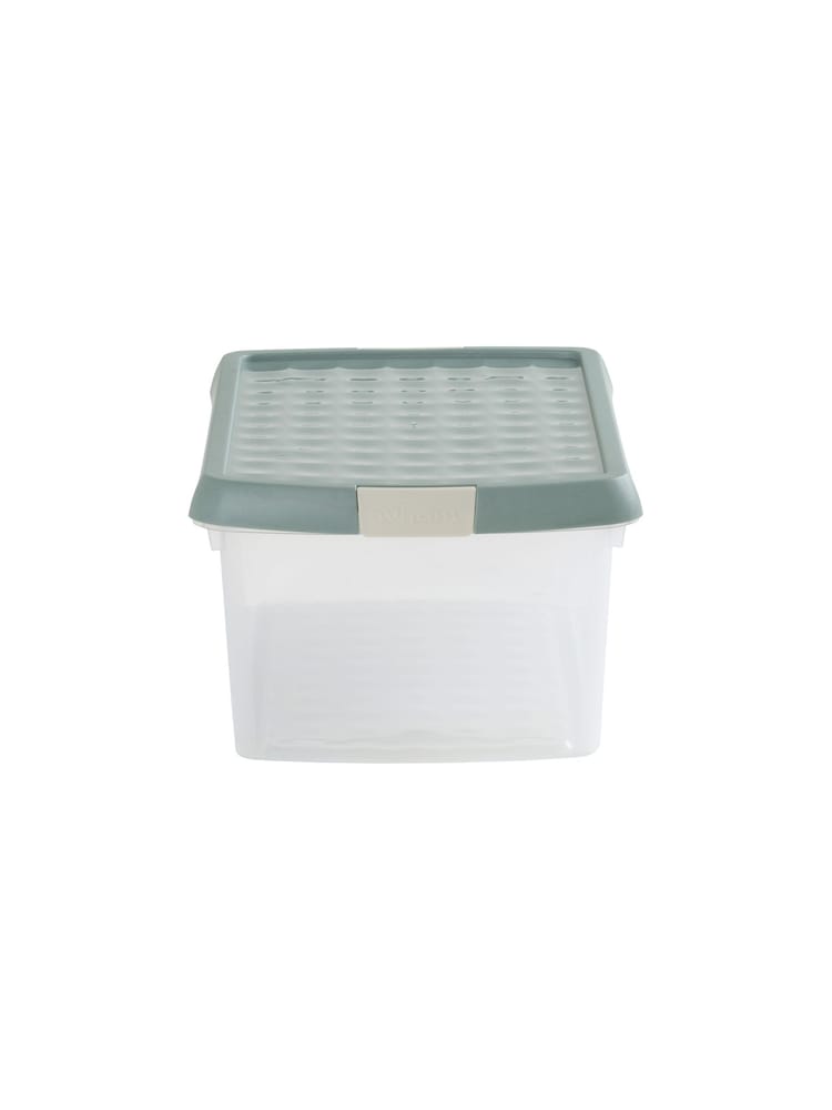 Wham 5 Pack Green Milieu 10.5L Rectangular Plastic Clip Box and Lid - Image 2 of 5