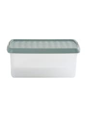 Wham 5 Pack Green Milieu 10.5L Rectangular Plastic Clip Box and Lid - Image 3 of 5