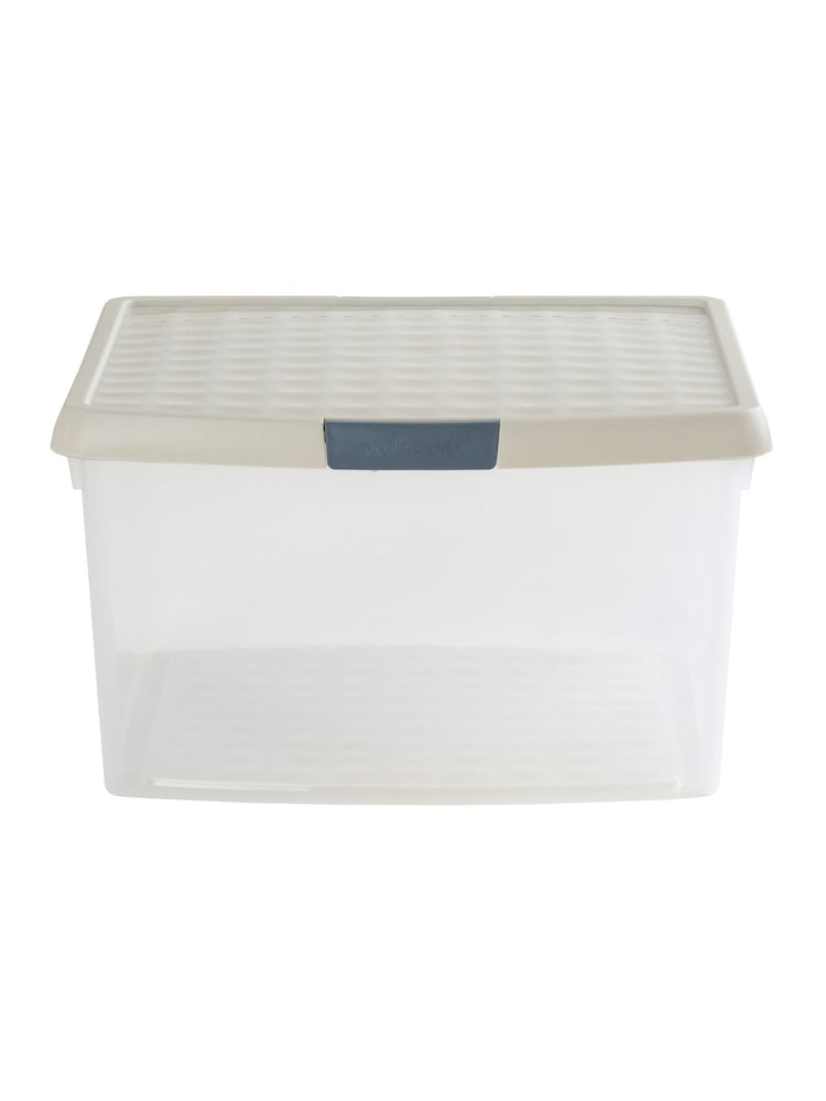 Wham 5 Pack Slate Grey 25.5L Square Plastic Clip Box and Lid - Image 2 of 5