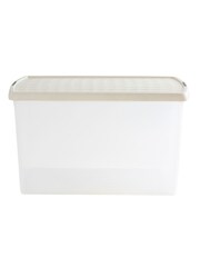 Wham 5 Pack Slate Grey 62L Rectangular Plastic Clip Box and Lid - Image 3 of 5