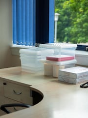Wham 5 Pack Clear 9L Square Plastic Clip Box and Lid - Image 1 of 5