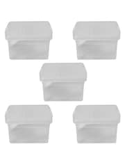 Wham 5 Pack Clear 9L Square Plastic Clip Box and Lid - Image 4 of 5