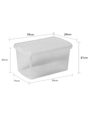 Wham Clear 14L Rectangular Plastic Clip Box and Lid - Image 5 of 5