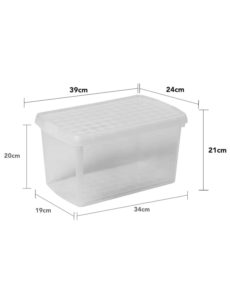 Wham Clear 14L Rectangular Plastic Clip Box and Lid - Image 5 of 5