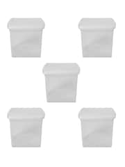 Wham 5 Pack Clear 37L Square Plastic Clip Box and Lid - Image 4 of 4