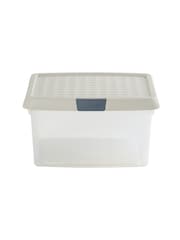 Wham 5 Pack Slate Grey 9L Square Plastic Clip Box and Lid - Image 2 of 5