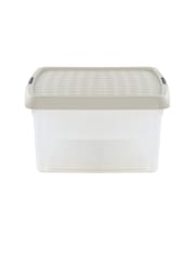 Wham 5 Pack Slate Grey 9L Square Plastic Clip Box and Lid - Image 3 of 5