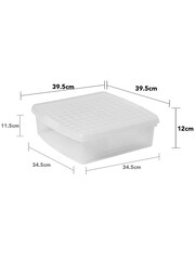 Wham 5 Pack Clear 13.2L Square Plastic Clip Box and Lid Box and Lid - Image 5 of 5