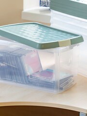 Wham Green Milieu 14L Rectangular Plastic Clip Box and Lid - Image 1 of 5