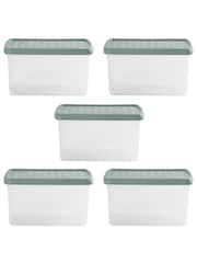 Wham Green Milieu 14L Rectangular Plastic Clip Box and Lid - Image 4 of 5