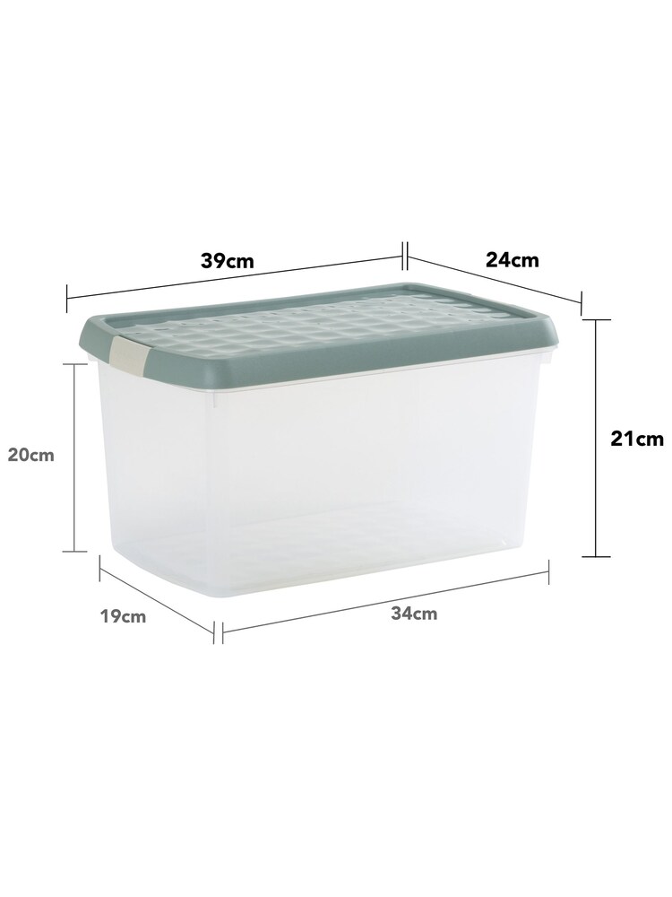 Wham Green Milieu 14L Rectangular Plastic Clip Box and Lid - Image 5 of 5