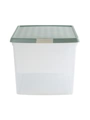 Wham 5 Pack Green Milieu 62L Rectangular Plastic Clip Box and Lid - Image 2 of 5
