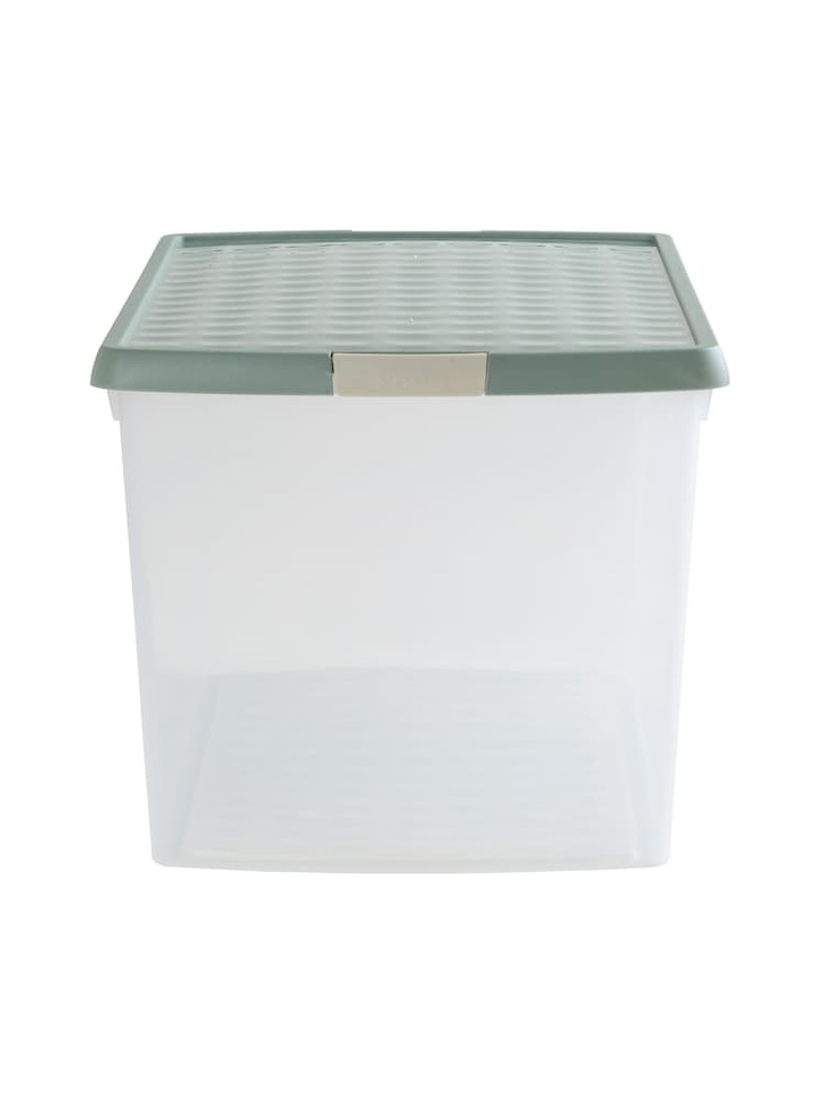 Wham 5 Pack Green Milieu 62L Rectangular Plastic Clip Box and Lid - Image 2 of 5