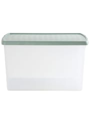 Wham 5 Pack Green Milieu 62L Rectangular Plastic Clip Box and Lid - Image 3 of 5