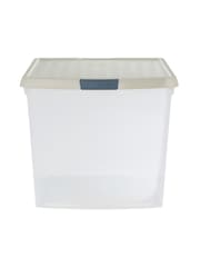 Wham 5 Pack Slate Grey 37L Square Plastic Clip Box and Lid - Image 2 of 5