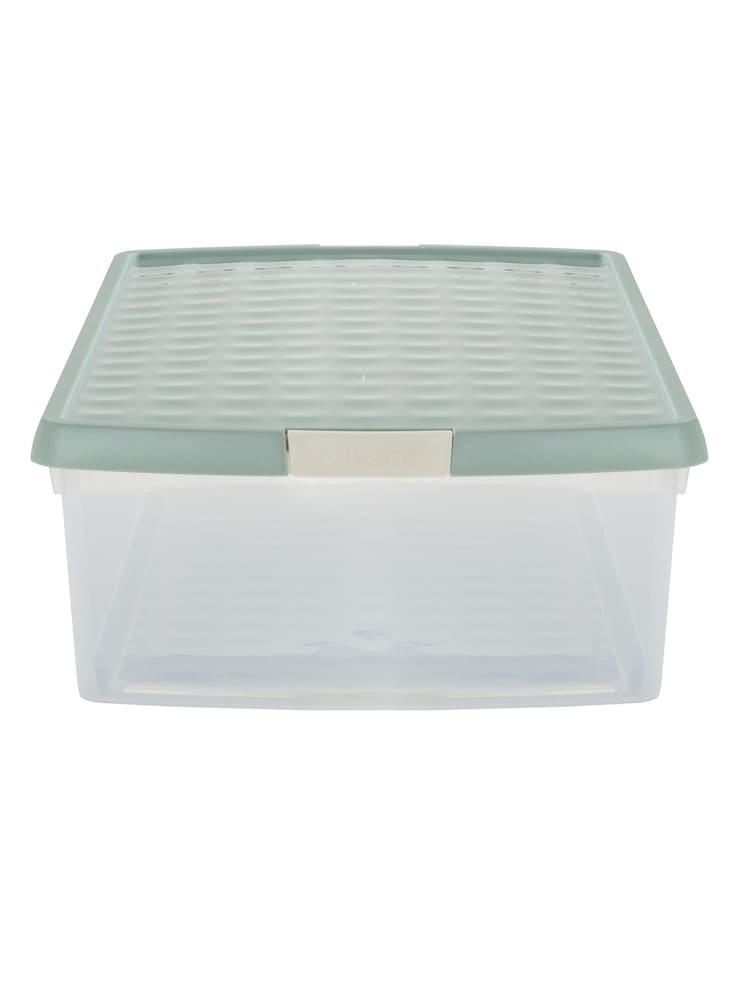 Wham 5 Pack Green Milieu 30L Rectangular Plastic Clip Box and Lid - Image 2 of 5