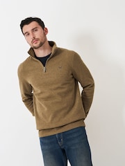 Bluză clasică cu fermoar pe un sfert Crew Clothing - Image 1 of 5