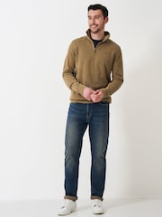 Bluză clasică cu fermoar pe un sfert Crew Clothing - Image 3 of 5