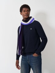 Crew Clothing Company Blue House Stripe Scarf - Image 1 of 2