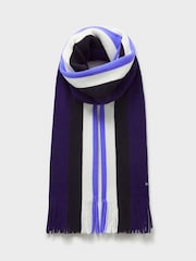 Crew Clothing Company Blue House Stripe Scarf - Image 2 of 2
