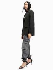 AllSaints Black Echo Cargo Jeans - Image 4 of 9