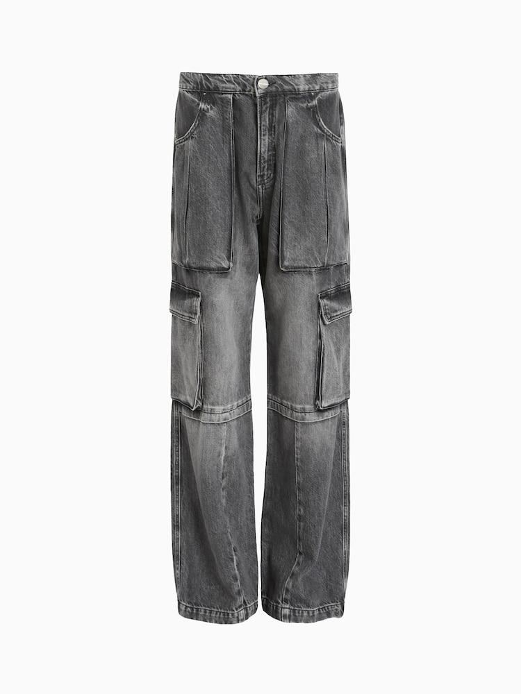 AllSaints Black Echo Cargo Jeans - Image 9 of 9 AllSaints Black Echo Cargo Jeans - Image 9 of 9