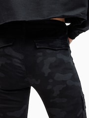 AllSaints Black Duran Camo Cargo Jeans - Image 5 of 9