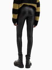 AllSaints Black Cora Faux Leggings - Image 6 of 8