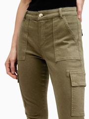 AllSaints Green Duran Skinny Cargo Jeans - Image 3 of 10