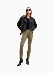 AllSaints Green Duran Skinny Cargo Jeans - Image 4 of 10