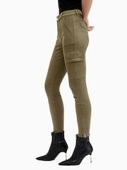 AllSaints Green Duran Skinny Cargo Jeans - Image 5 of 10