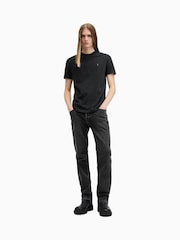 AllSaints Black Brace Shortsleeve Crew Neck T-Shirt - Image 3 of 6