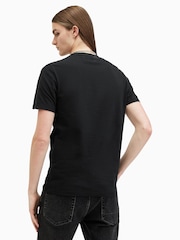 AllSaints Black Brace Shortsleeve Crew Neck T-Shirt - Image 4 of 6