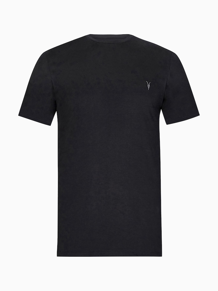 AllSaints Black Brace Shortsleeve Crew Neck T-Shirt - Image 6 of 6