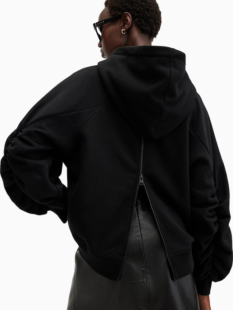 AllSaints Black Dana Hoodie - Image 2 of 8