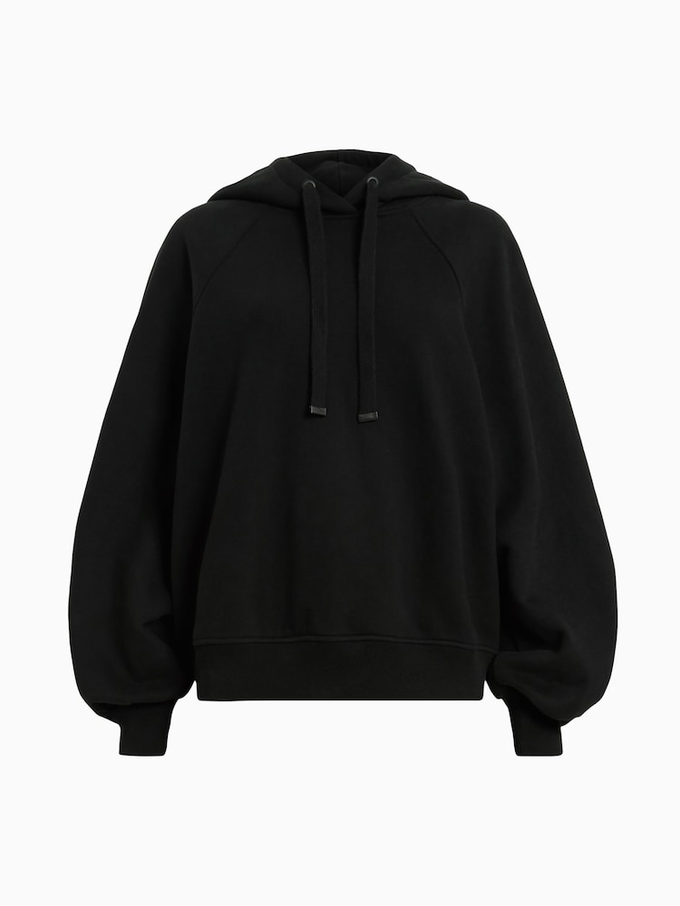 AllSaints Black Dana Hoodie - Image 8 of 8