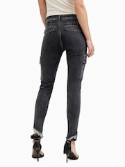 AllSaints Black Duran Asym Jeans - Image 6 of 8
