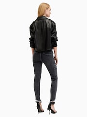 AllSaints Black Duran Asym Jeans - Image 7 of 8