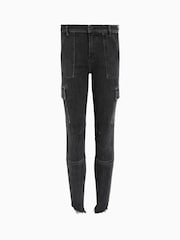 AllSaints Black Duran Asym Jeans - Image 8 of 8