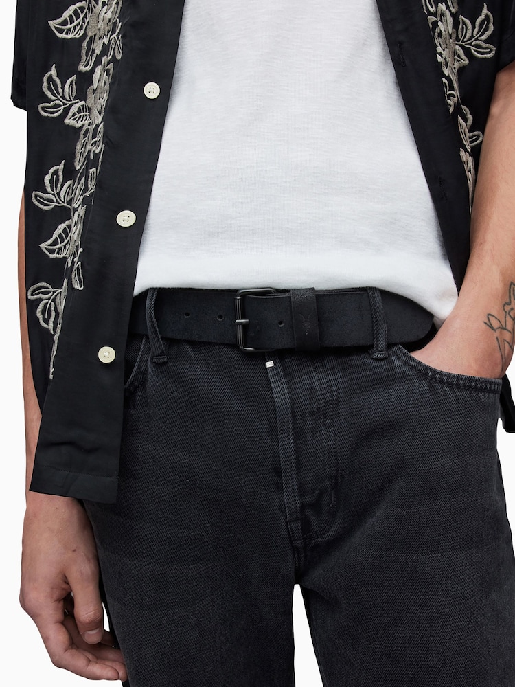 AllSaints Black Dunston Belt - Image 2 of 5