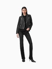 AllSaints Grey Cargo Biker Jacket - Image 3 of 9