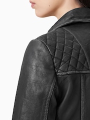 AllSaints Grey Cargo Biker Jacket - Image 4 of 9