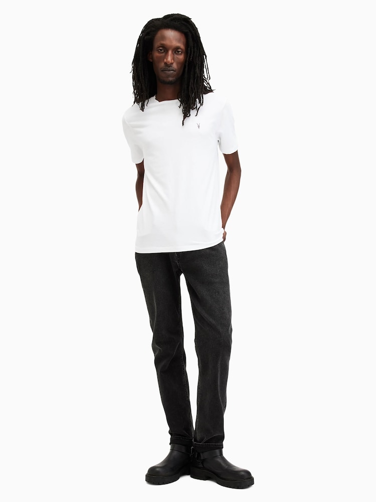 AllSaints White Brace Shortsleeve Crew Neck T-Shirt 3 Pack - Image 3 of 5