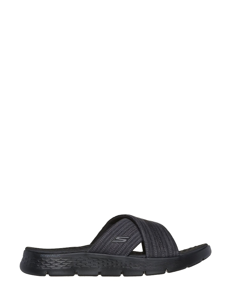 Skechers Black Go Walk Flex Sandals - Image 1 of 5