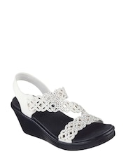 Skechers White White Rumble on Wedge Sandals - Image 2 of 2