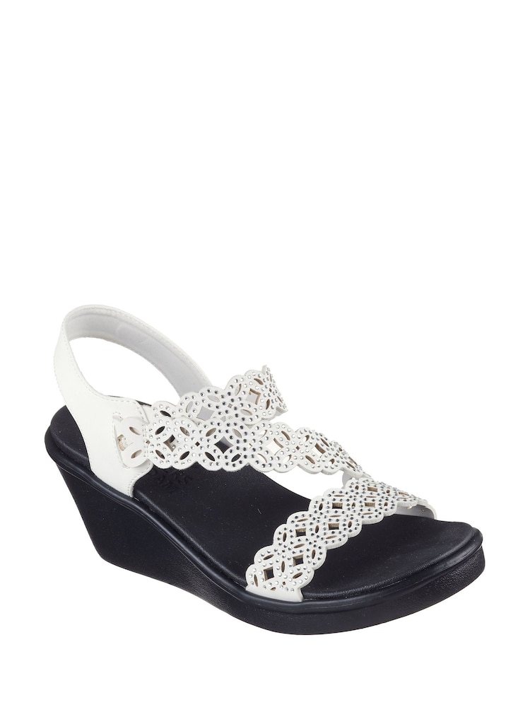 Skechers White White Rumble on Wedge Sandals - Image 2 of 2